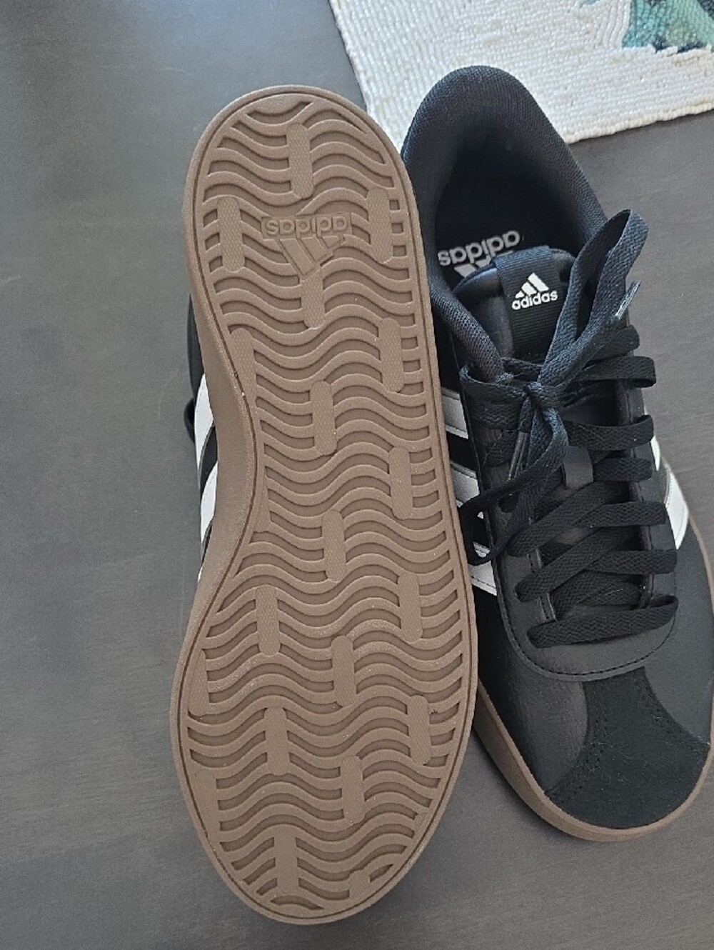 adidas Black White Gum-sole Sneakers - Picture 3 of 4